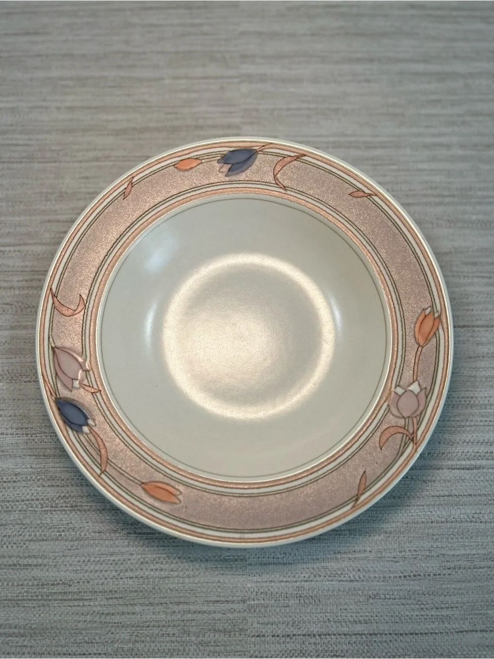 Set of 6 Mikasa Intaglio Meadow Sun CAC02 Rim Soup Bowl 9 3/8”